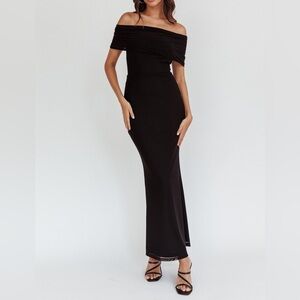 Elegant Black Off-Shoulder Dress